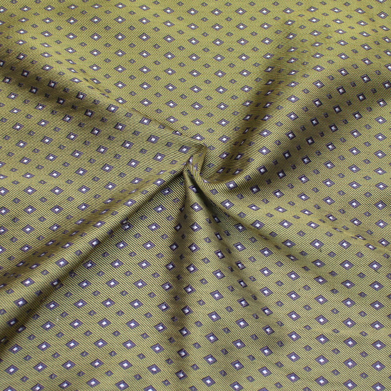 Futterstoff Taft Jacquard Rhombus, goldoliv