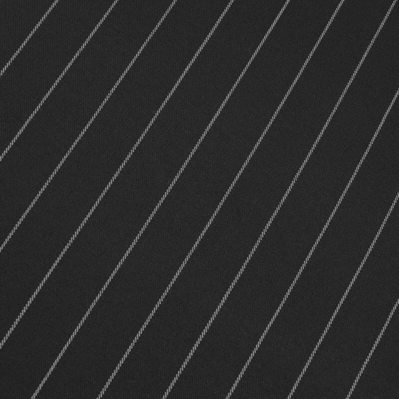 Stretch-Flanell „Nadelstreifen“ , Schwarz
