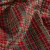 Baumwoll-Webware Karo rot-grün mit Lurex