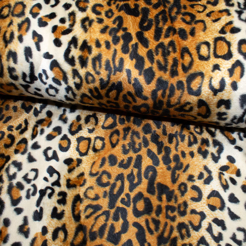 Fellimitat Leopard beige-rehbraun