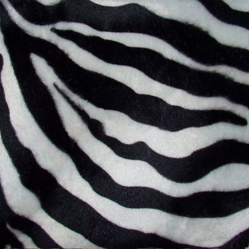 Fellimitat Zebra weiß-schwarz